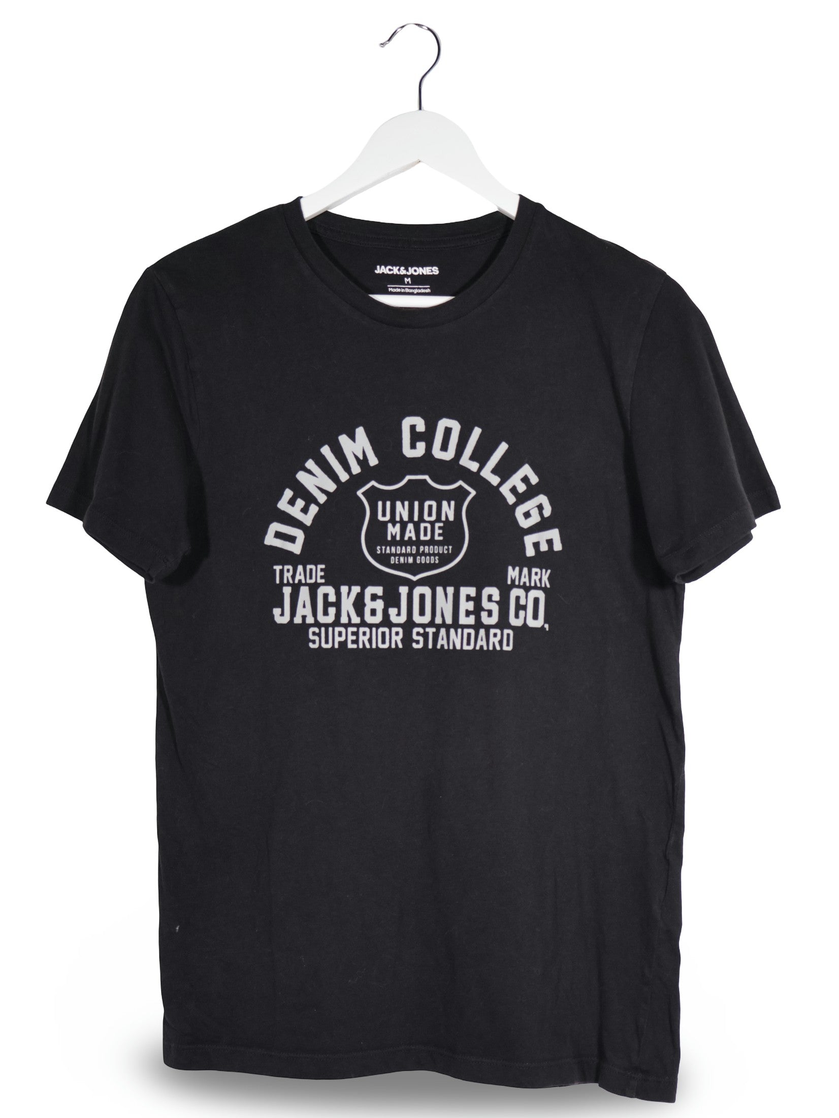 Tricou Jack&Jones negru mărime S vedere din față second-hand premium