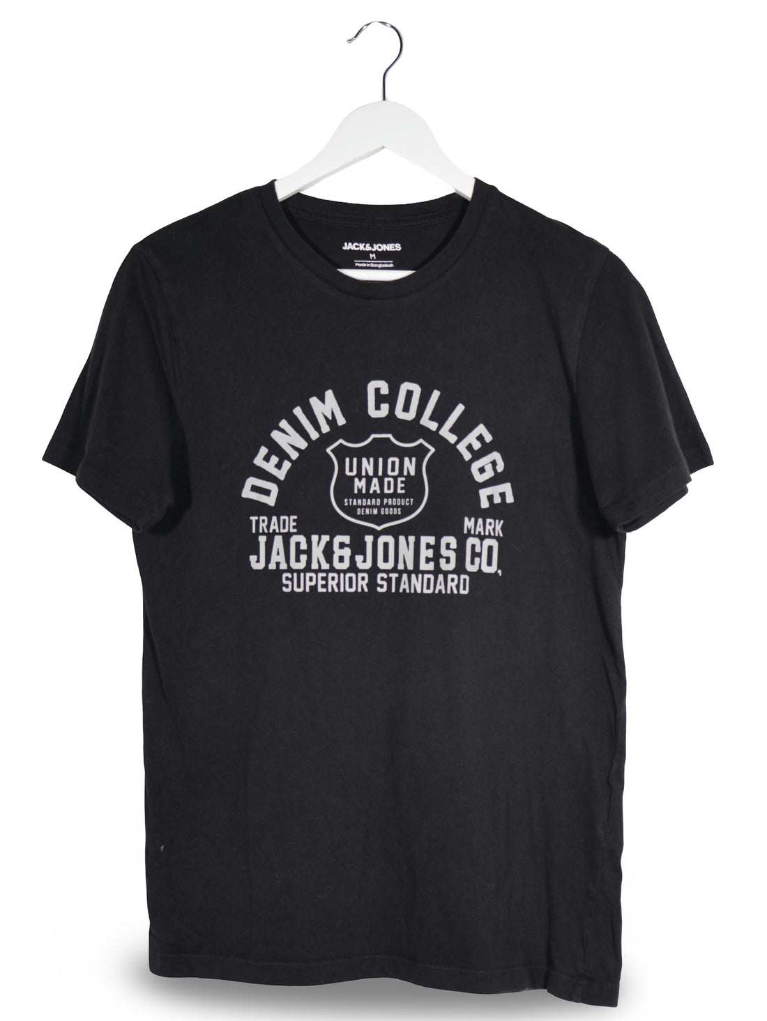 Tricou Jack&Jones negru mărime S vedere din față second-hand premium