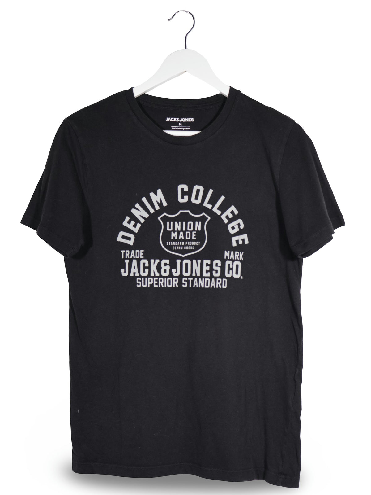 Tricou Jack&Jones negru mărime S vedere din față second-hand premium