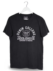 Tricou Jack&Jones negru mărime S vedere din față second-hand premium
