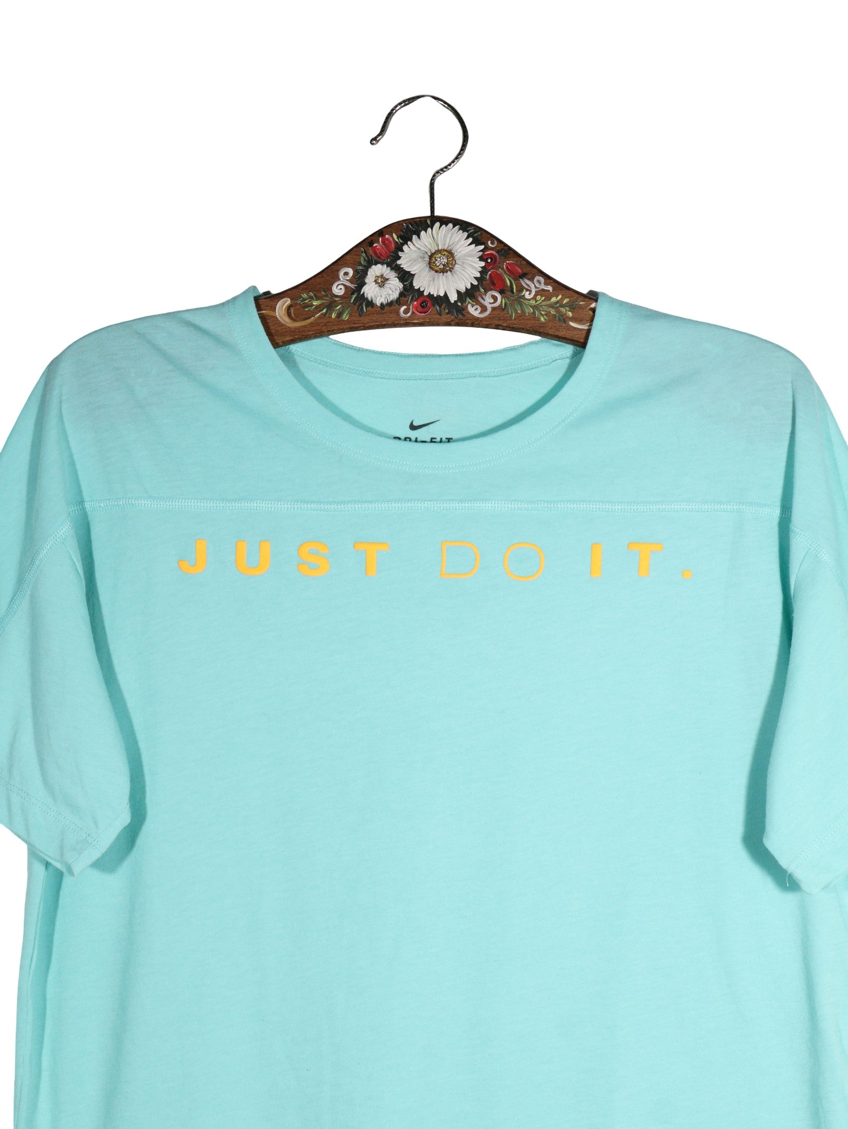 Tricou Nike turcoaz deschis mărime S detaliu material și croială second-hand premium