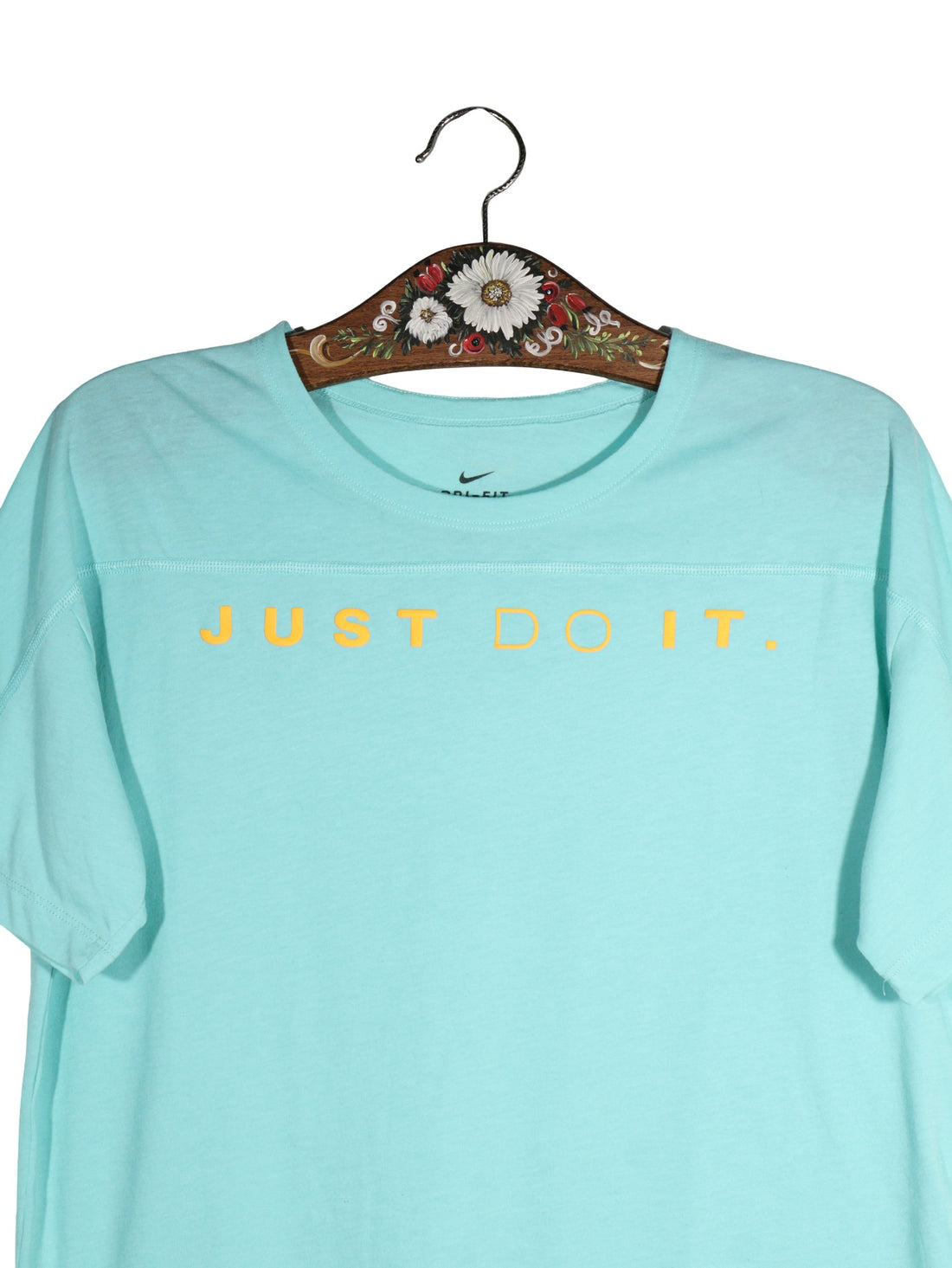 Tricou Nike turcoaz deschis mărime S detaliu material și croială second-hand premium