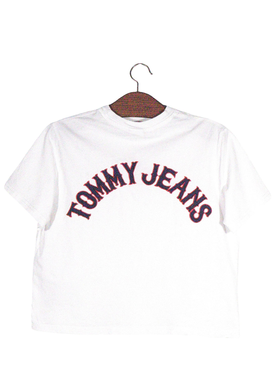 Tricou Tommy Jeans alb mărime M vedere din spate second-hand premium