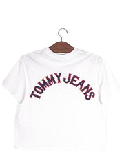 Tricou Tommy Jeans alb mărime M vedere din spate second-hand premium