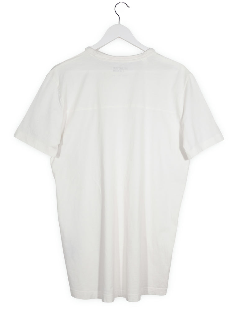 Tricou SELECTED HOMME alb mărime M vedere din spate second-hand premium