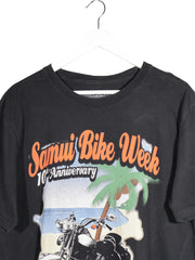 Tricou Harley-Davidson negru mărime L detaliu material și croială second-hand premium