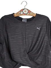 Tricou PUMA negru mărime XXL detaliu material și croială second-hand premium