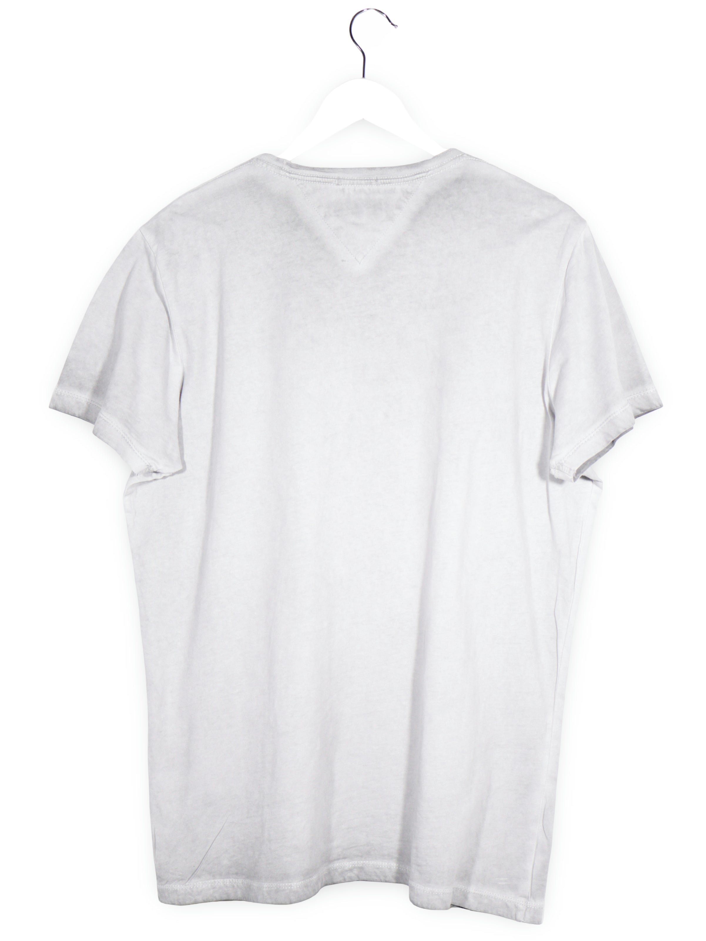 Tricou Tommy Hilfiger gri deschis mărime XL vedere din spate second-hand premium