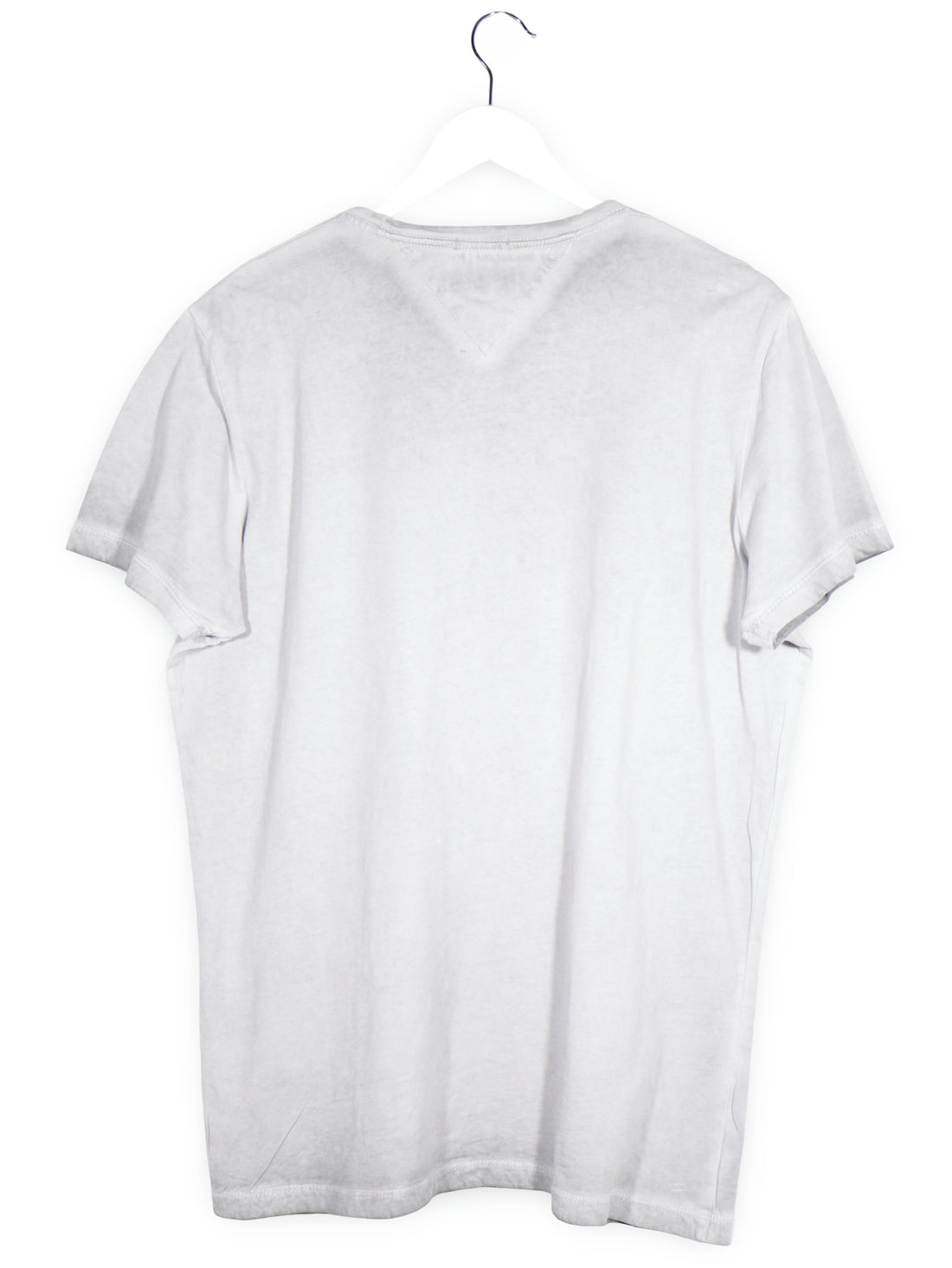 Tricou Tommy Hilfiger gri deschis mărime XL vedere din spate second-hand premium
