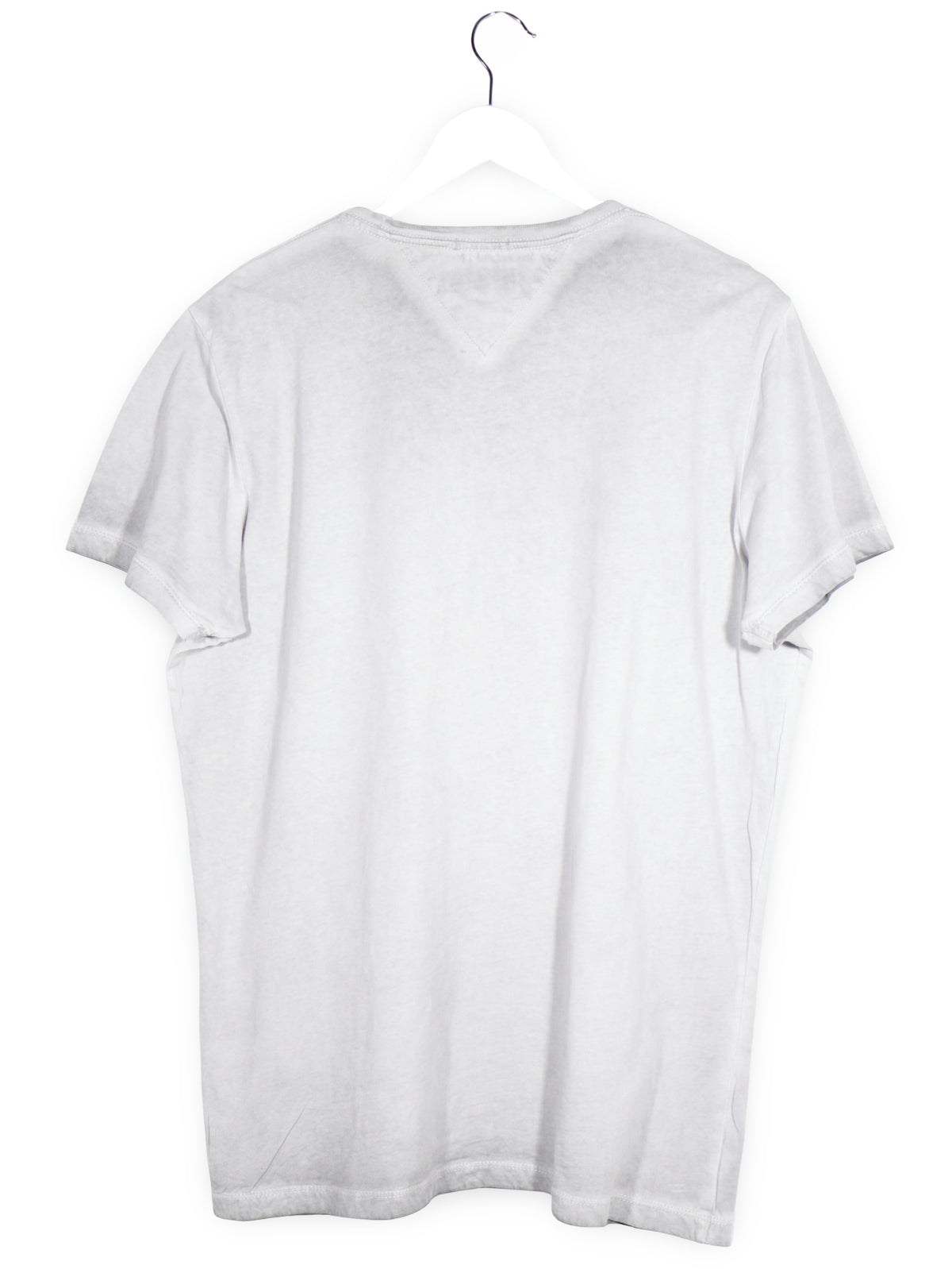 Tricou Tommy Hilfiger gri deschis mărime XL vedere din spate second-hand premium