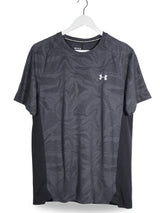 Tricou Under Armour gri inchis / negru mărime M vedere din față second-hand premium