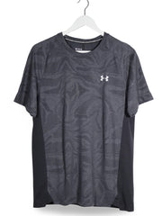Tricou Under Armour gri inchis / negru mărime M vedere din față second-hand premium