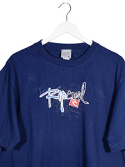 Tricou Rip Curl bleumarin mărime XL detaliu material și croială second-hand premium