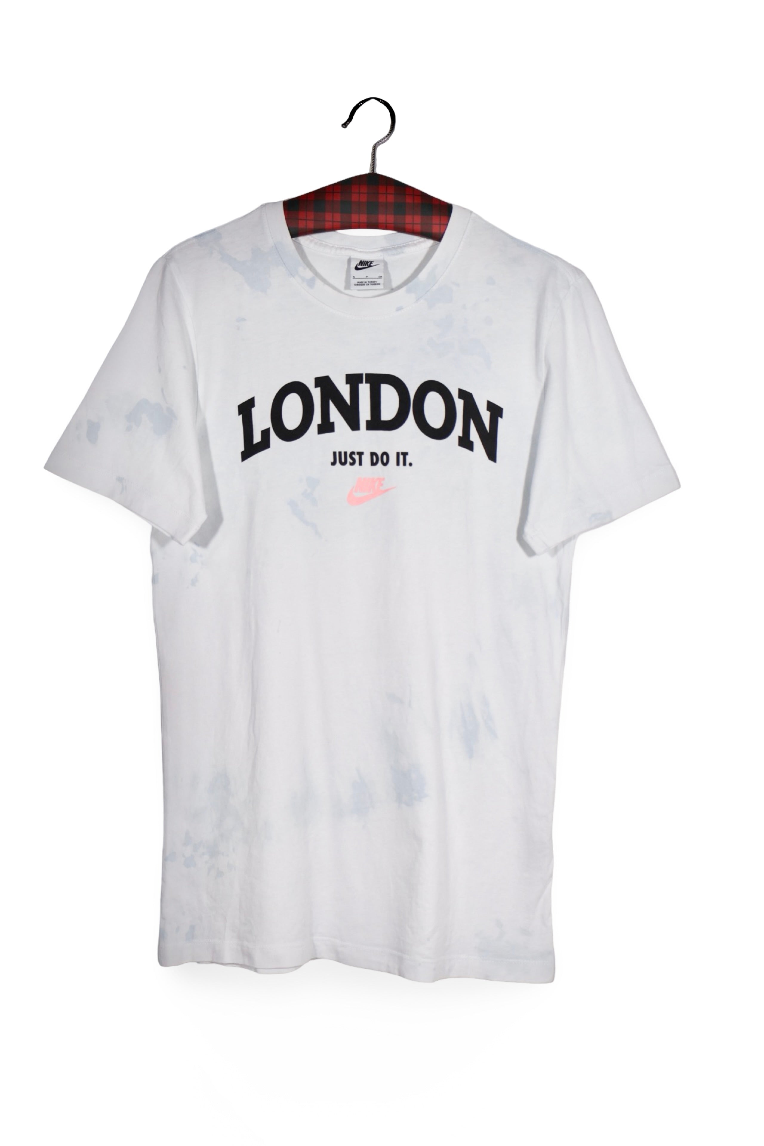Tricou - NIKE alb din bumbac cu imprimeu London – S – Bărbați - fata