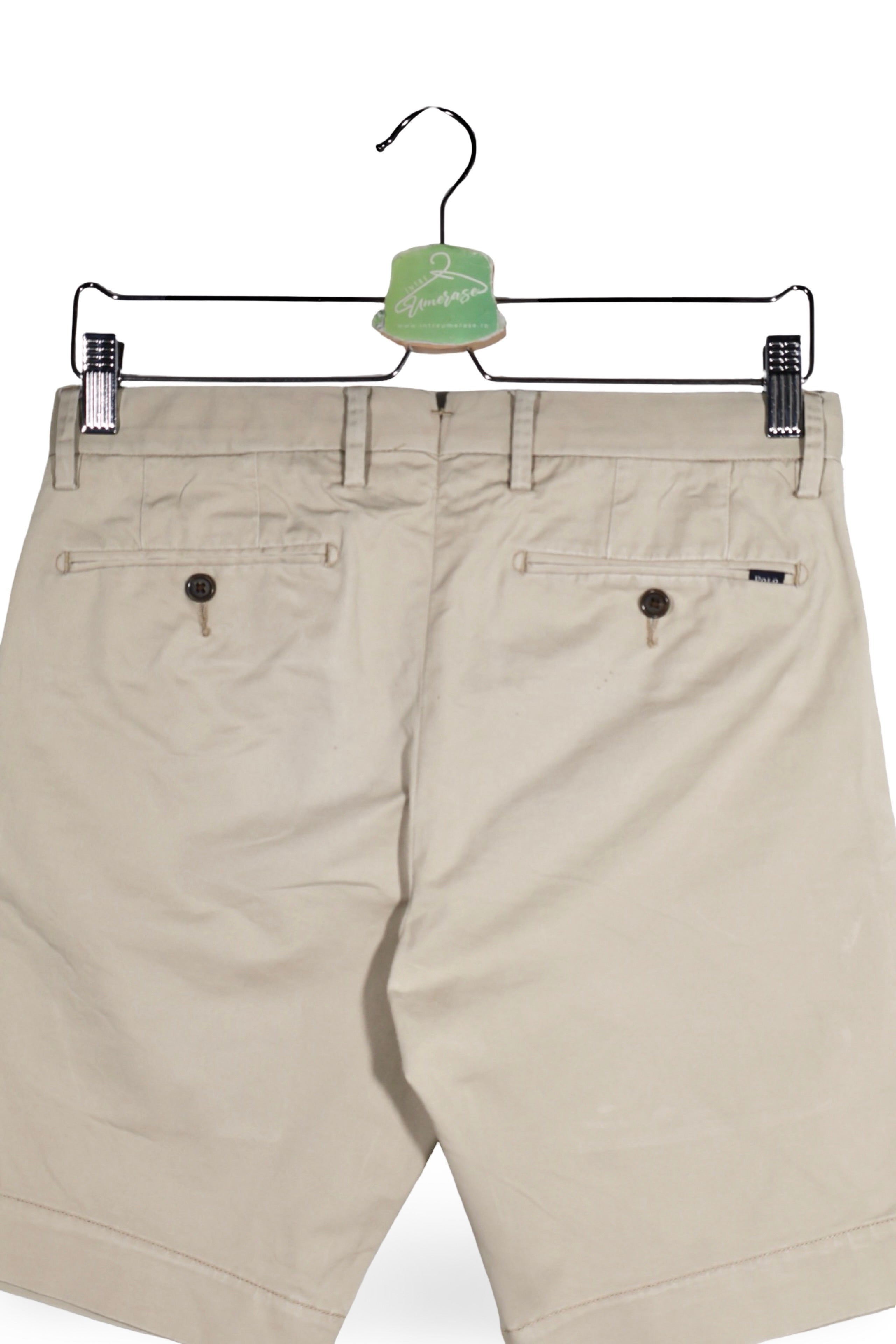 Pantaloni scurți - Ralph Lauren bej din bumbac twill cu croială clasică – XS – Bărbați - spate