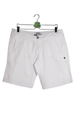Pantaloni scurți - Garcia albi din bumbac cu croială relaxată – L – Bărbați - fata