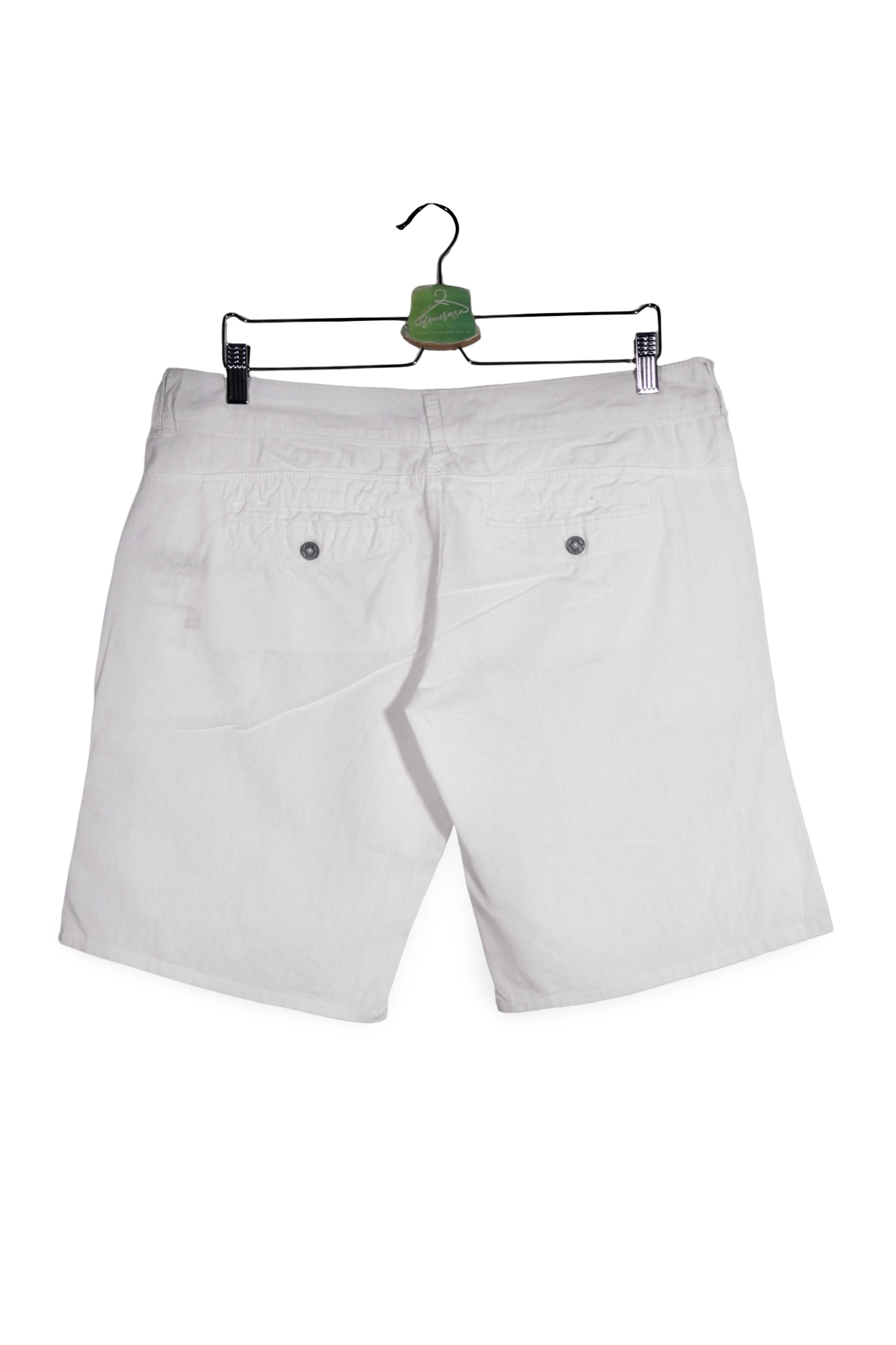 Pantaloni scurți - Garcia albi din bumbac cu croială relaxată – L – Bărbați - detaliu