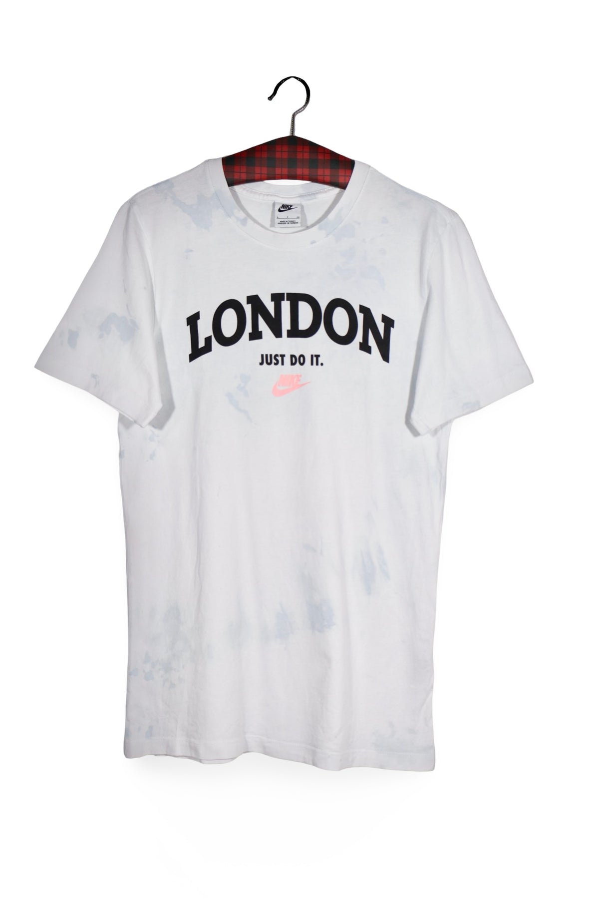 Tricou - NIKE alb din bumbac cu imprimeu London – S – Bărbați - fata