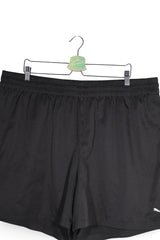 Pantaloni scurți - PUMA negre din material sintetic cu croială sport – 3XL – Bărbați - detaliu