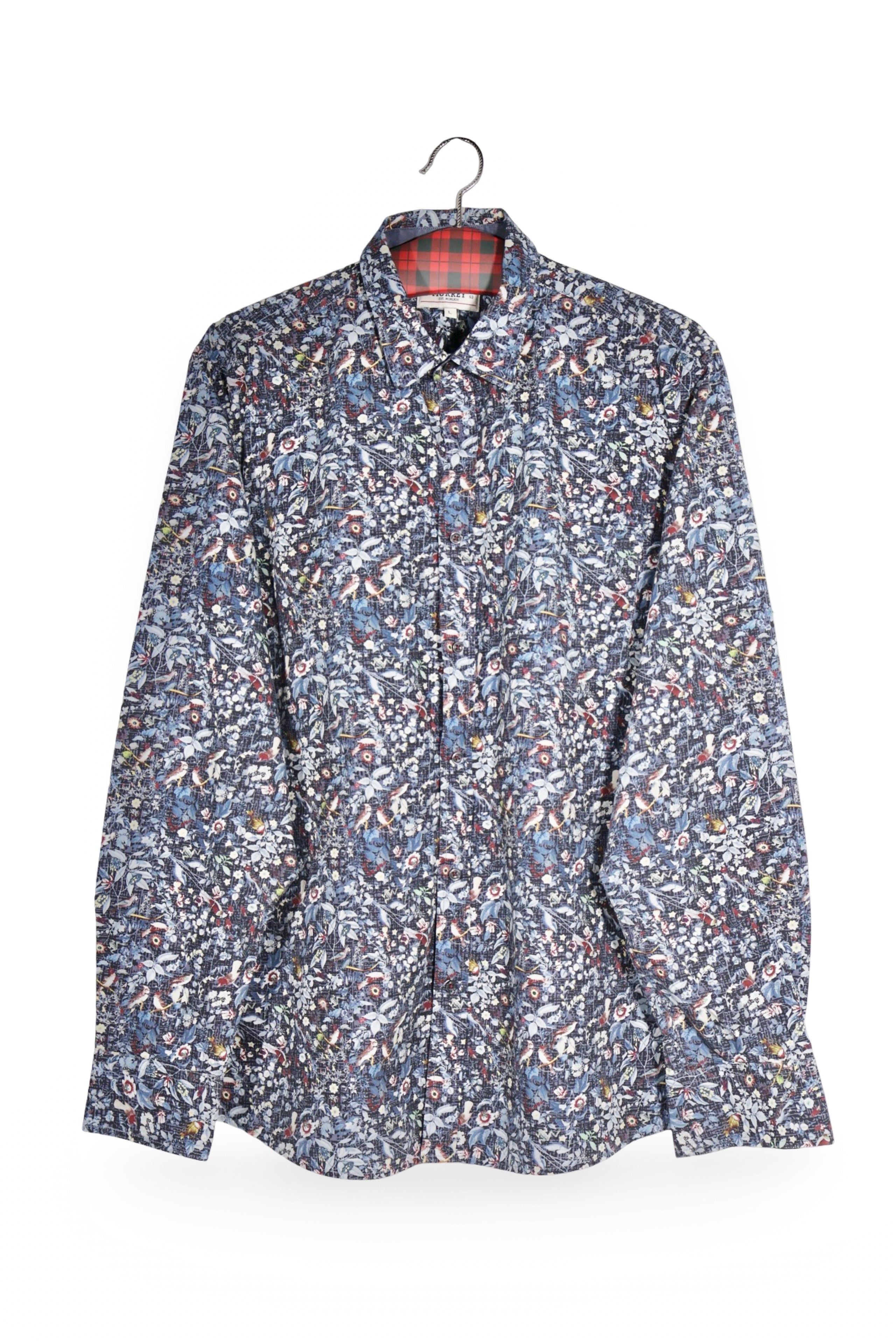 Cămașă - Alte branduri multicolor din bumbac cu imprimeu floral integral – L – Bărbați - fata
