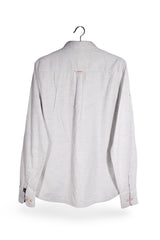 Cămașă - Superdry gri deschis din bumbac cu croială regular fit – S – Bărbați - spate