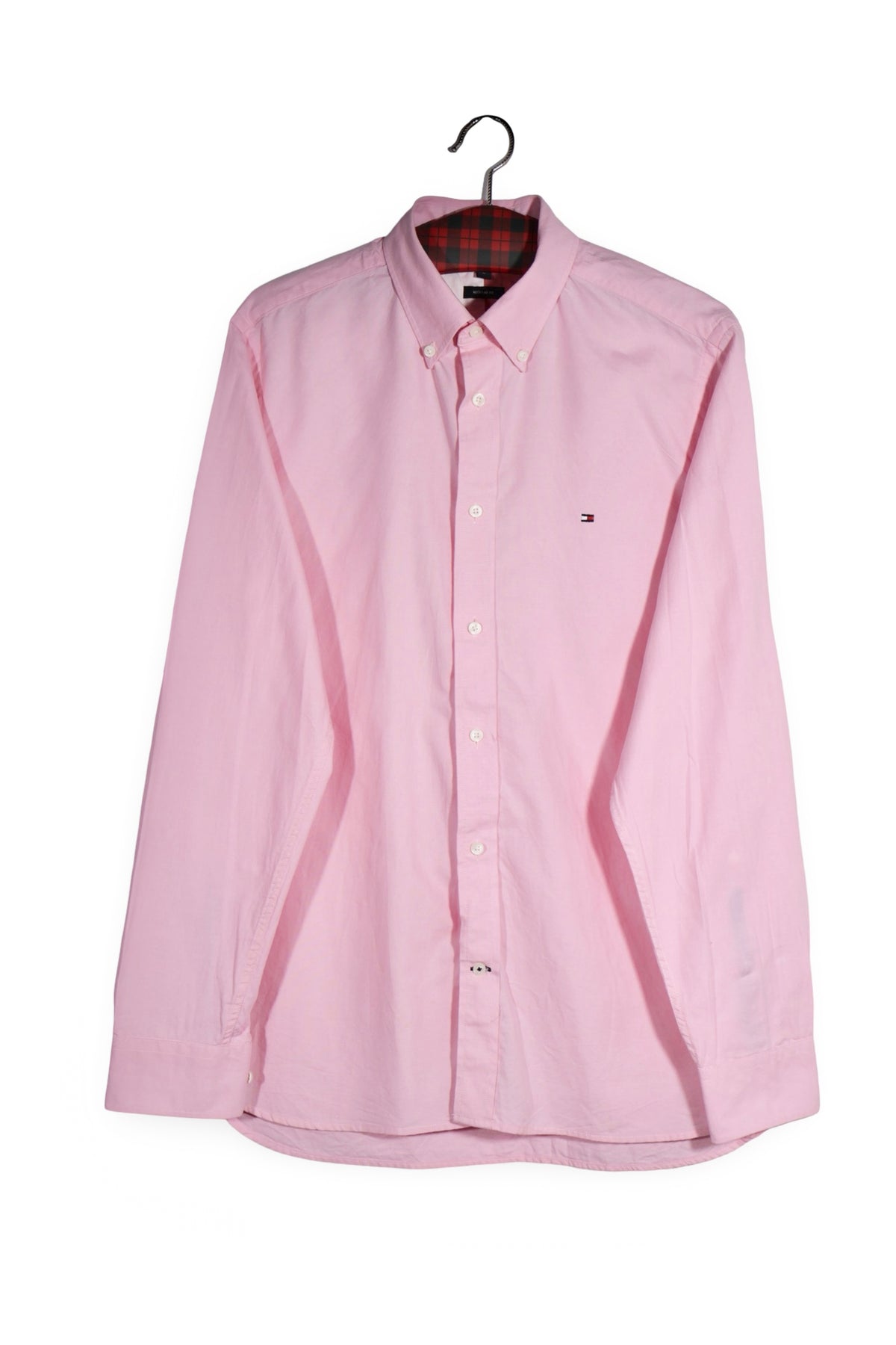 Cămașă - Tommy Hilfiger roz pal din bumbac cu croială regular fit – M – Bărbați - fata