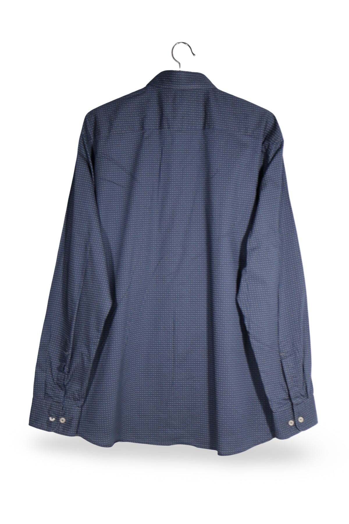 Cămașă - Marc O'Polo bleumarin din bumbac cu microimprimeu geometric – M – Bărbați - spate