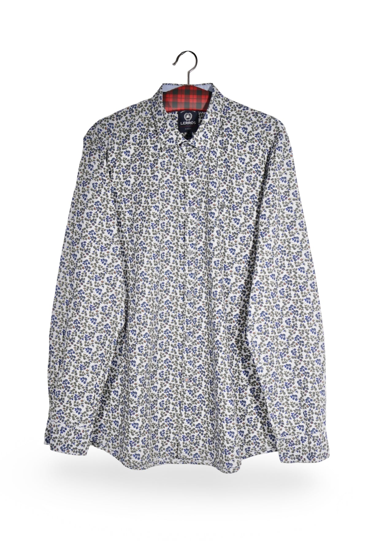 Cămașă - Alte branduri albă din bumbac cu imprimeu floral discret – XL – Bărbați - fata