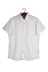 Cămașă - Quiksilver albă din bumbac cu croială lejeră – M – Bărbați - fata