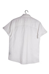 Cămașă - Quiksilver albă din bumbac cu croială lejeră – M – Bărbați - spate