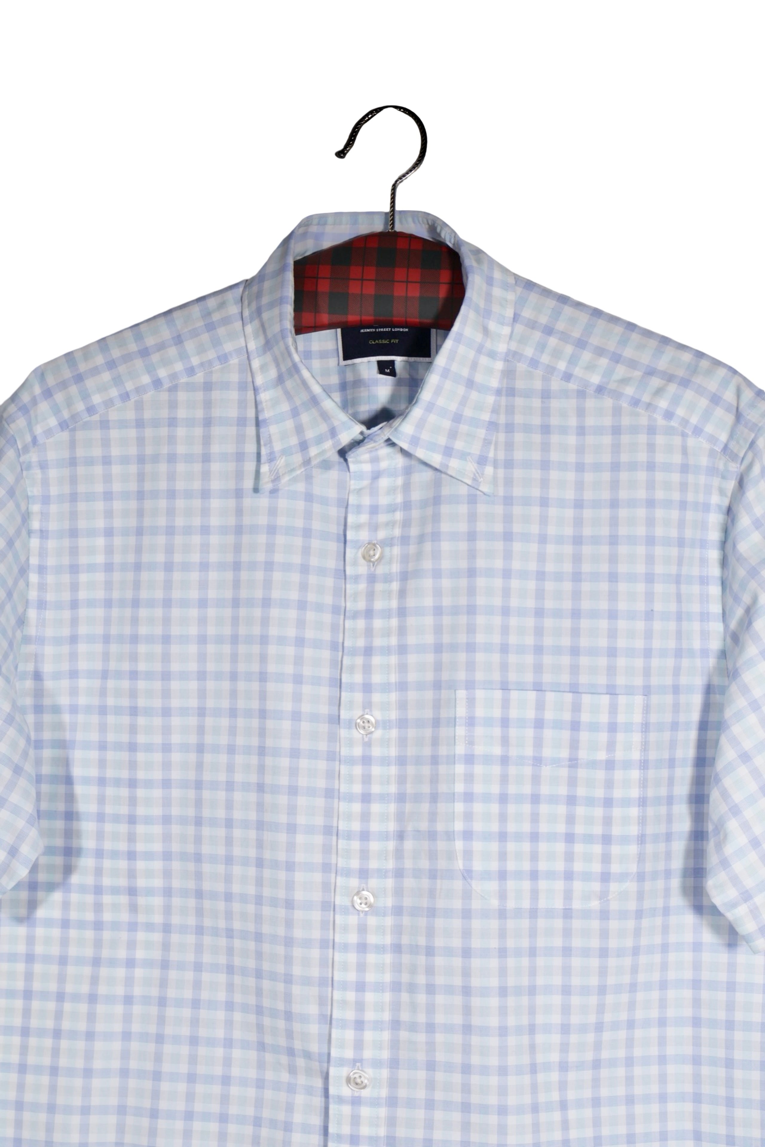 Cămașă - CHARLES TYRWHITT albastru deschis din bumbac cu carouri fine – M – Bărbați - detaliu