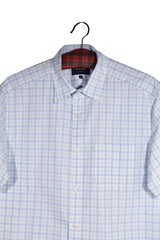 Cămașă - CHARLES TYRWHITT albastru deschis din bumbac cu carouri fine – M – Bărbați - detaliu