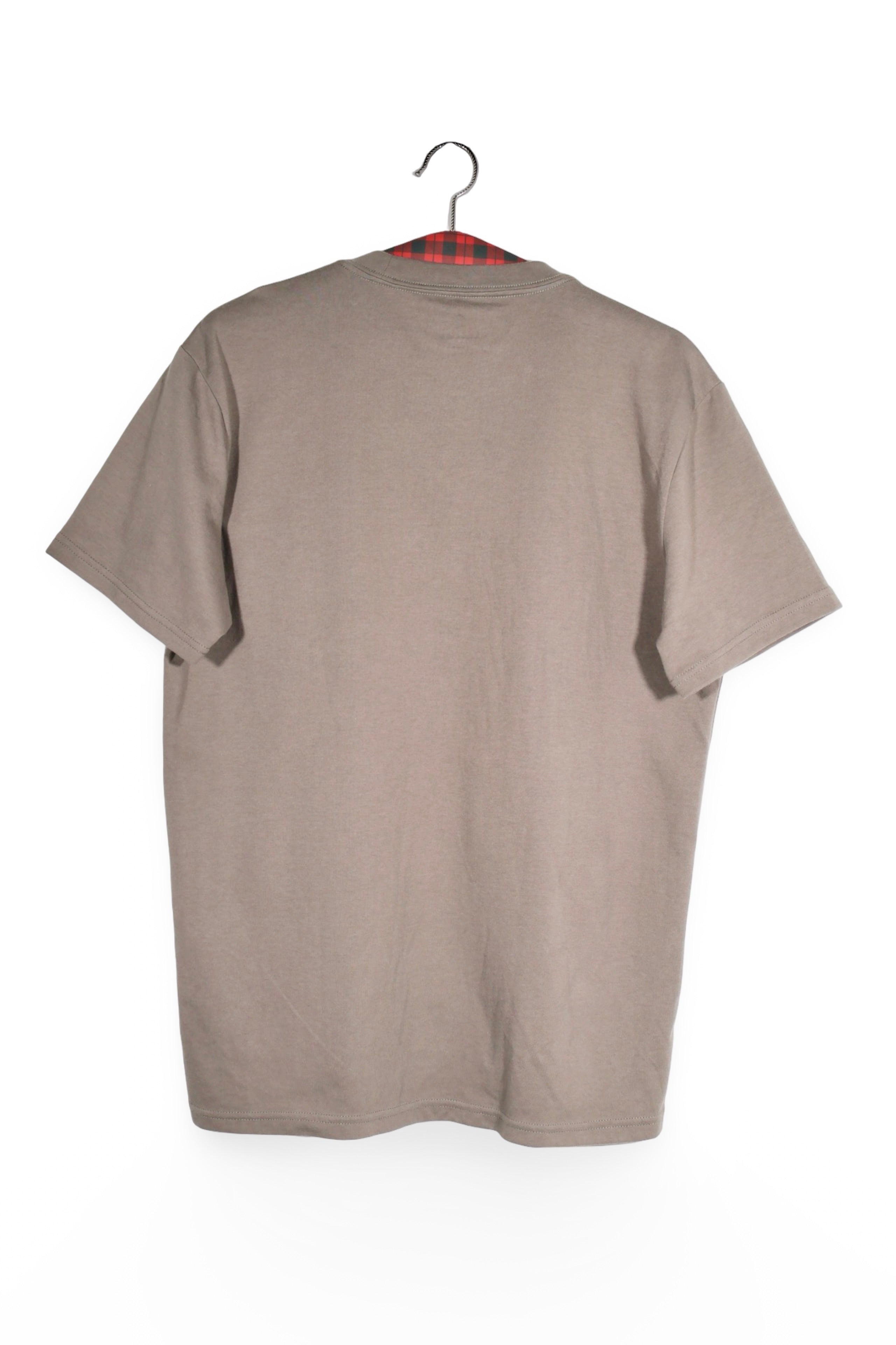 Tricou - Hollister gri-bej din bumbac cu croială lejeră – M – Bărbați - spate