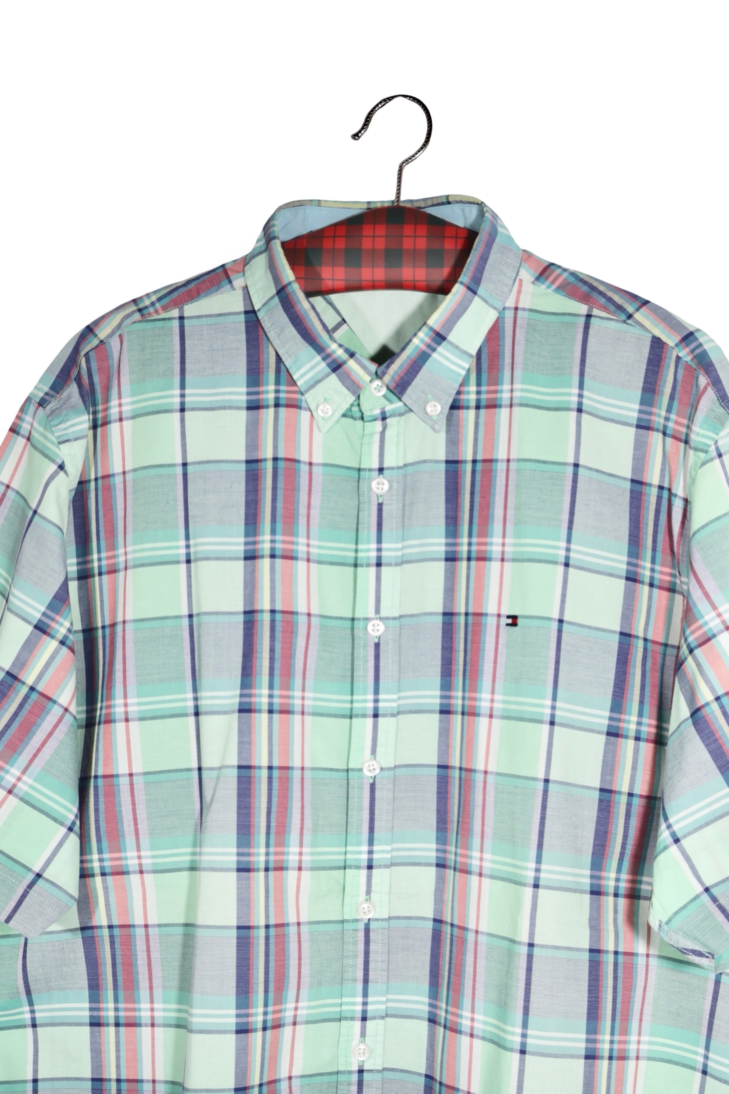 Cămașă - Tommy Hilfiger în carouri pastel din bumbac – XXL – Bărbați - detaliu