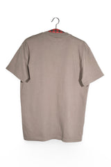 Tricou - Hollister gri-bej din bumbac cu croială lejeră – M – Bărbați - spate