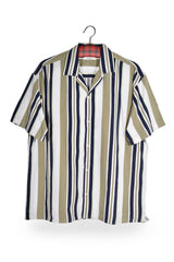 Cămașă - JACK&JONES albă cu dungi verticale din bumbac – L – Bărbați - fata