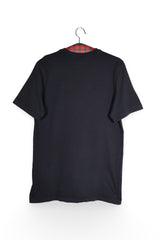 Tricou - NIKE negru din bumbac cu logo brodat pe piept – M – Bărbați - spate