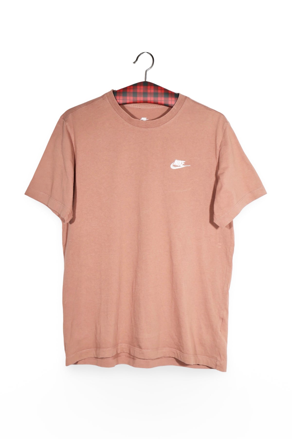 Tricou - NIKE roz prafuit din bumbac cu logo discret – M – Bărbați - fata