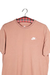Tricou - NIKE roz prafuit din bumbac cu logo discret – M – Bărbați - detaliu