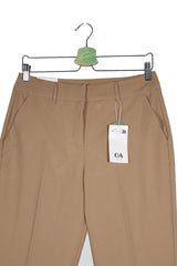 Pantaloni - C&A bej din material fluid cu croială dreaptă – M – Femei - detaliu