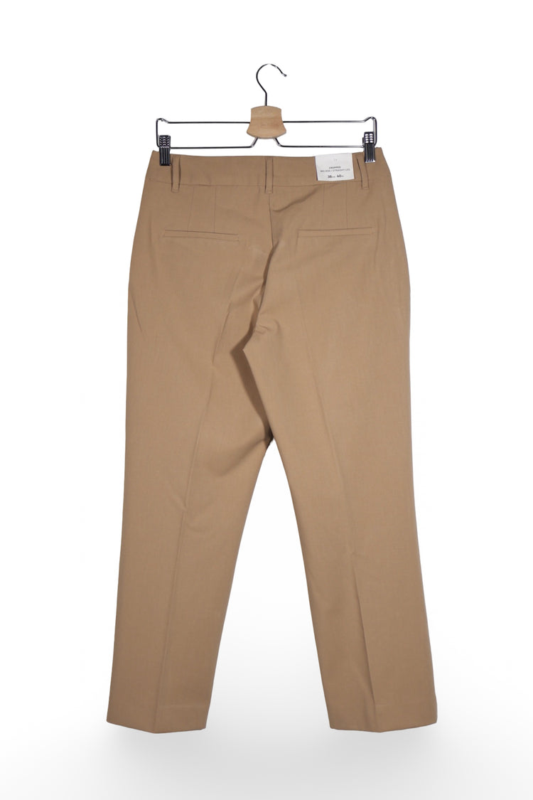 Pantaloni - C&A bej din material fluid cu croială dreaptă – M – Femei - spate