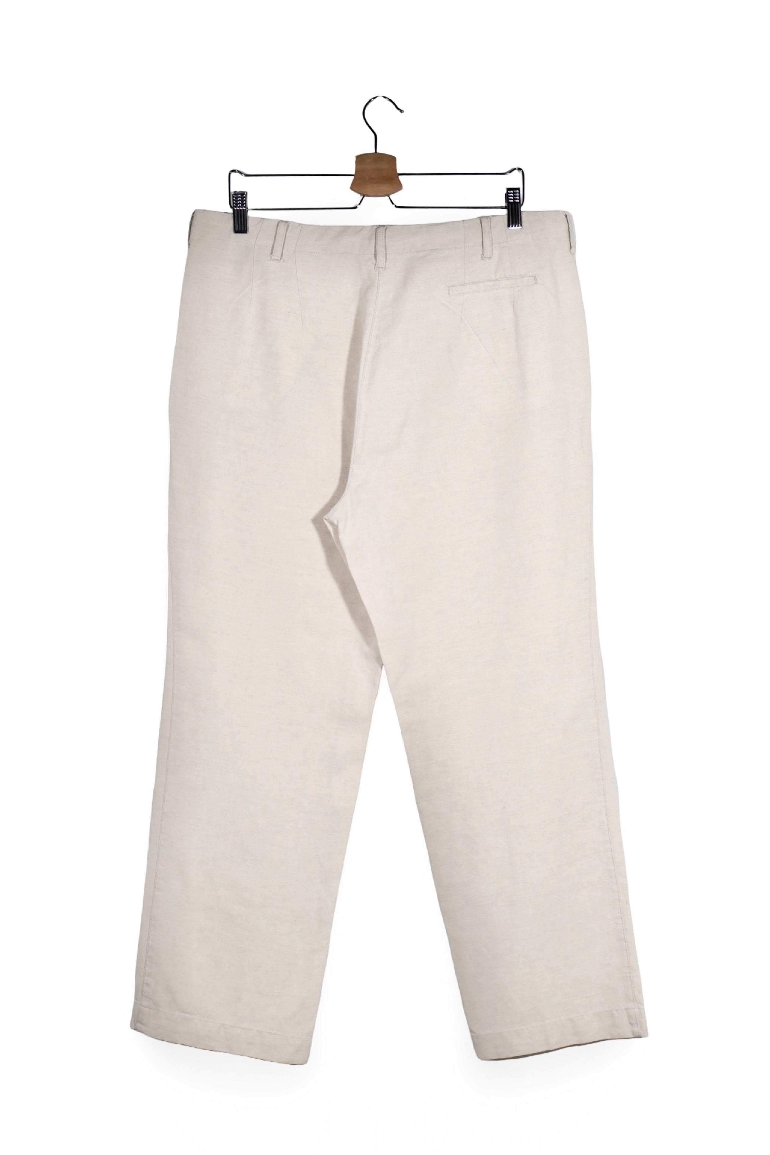 Pantaloni - Alte Branduri bej deschis din amestec de tencel si in – XS – Femei - spate