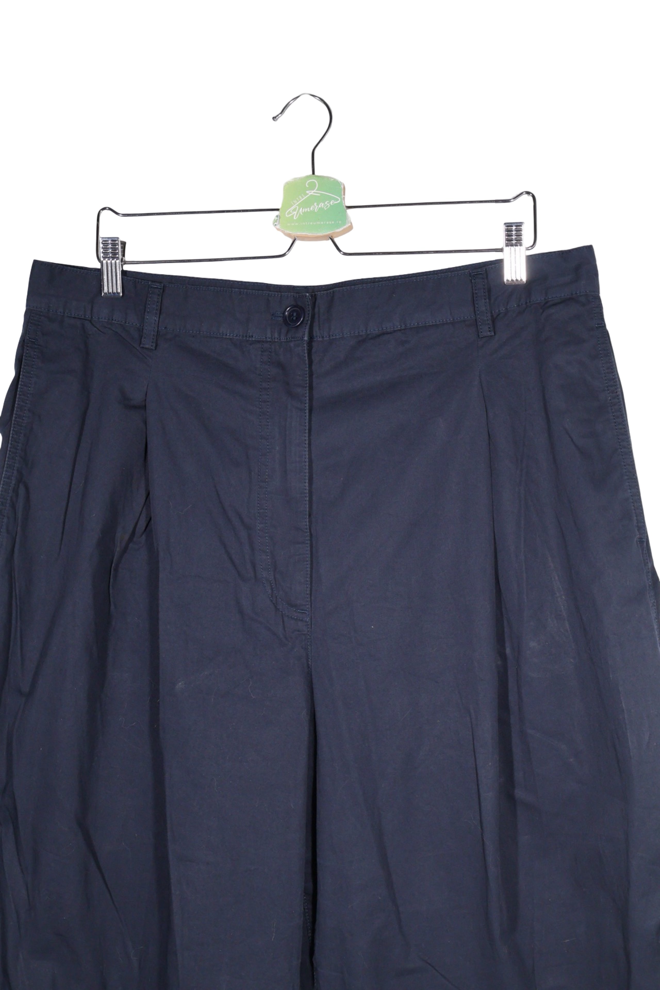 Pantaloni - COS bleumarin din bumbac cu croială amplă – XL – Femei - detaliu