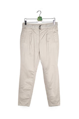 Pantaloni - MARC CAIN bej deschis din bumbac cu croială dreaptă – M – Femei - fata