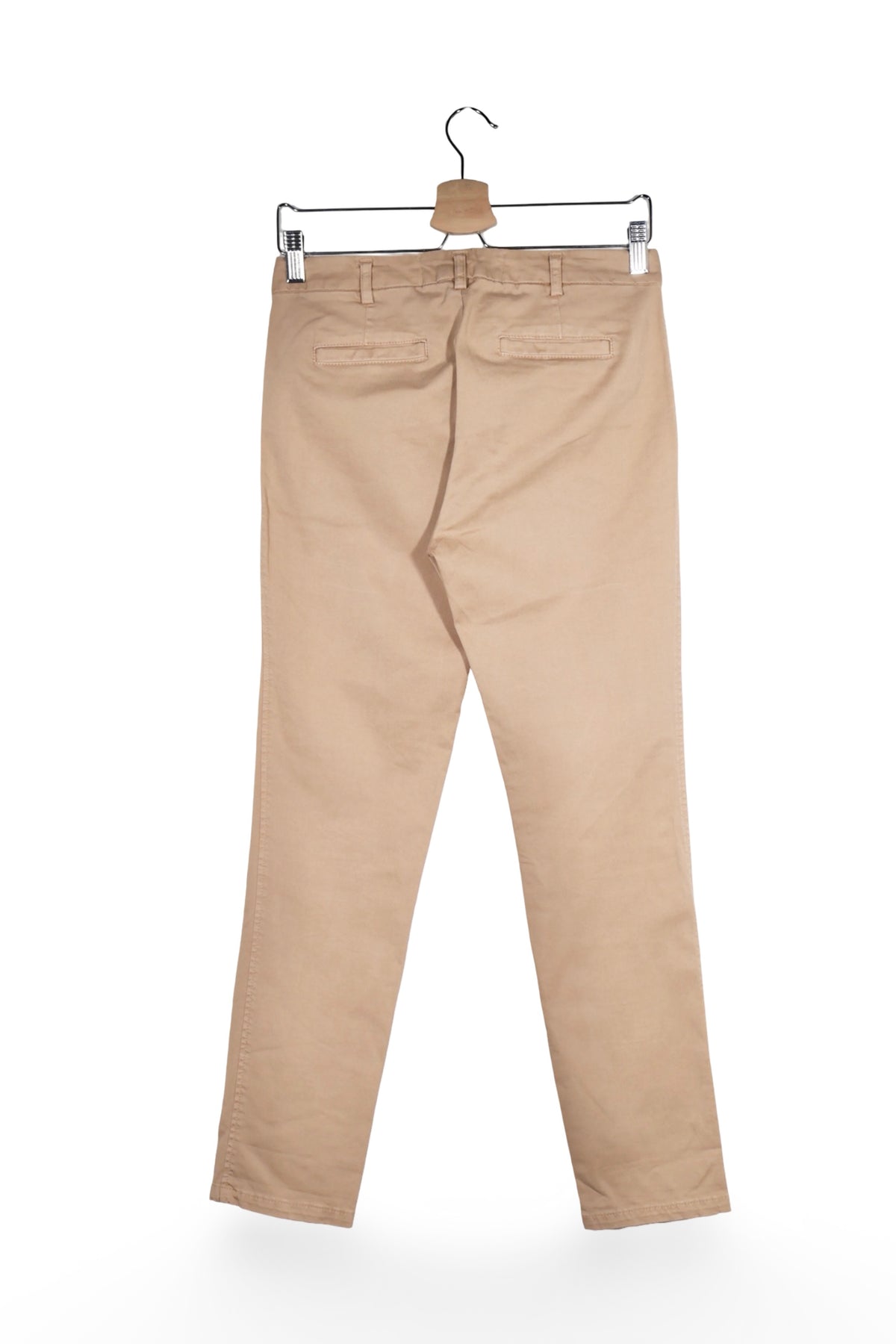 Pantaloni - Benetton bej din bumbac cu croiala dreapta – M – Femei - detaliu