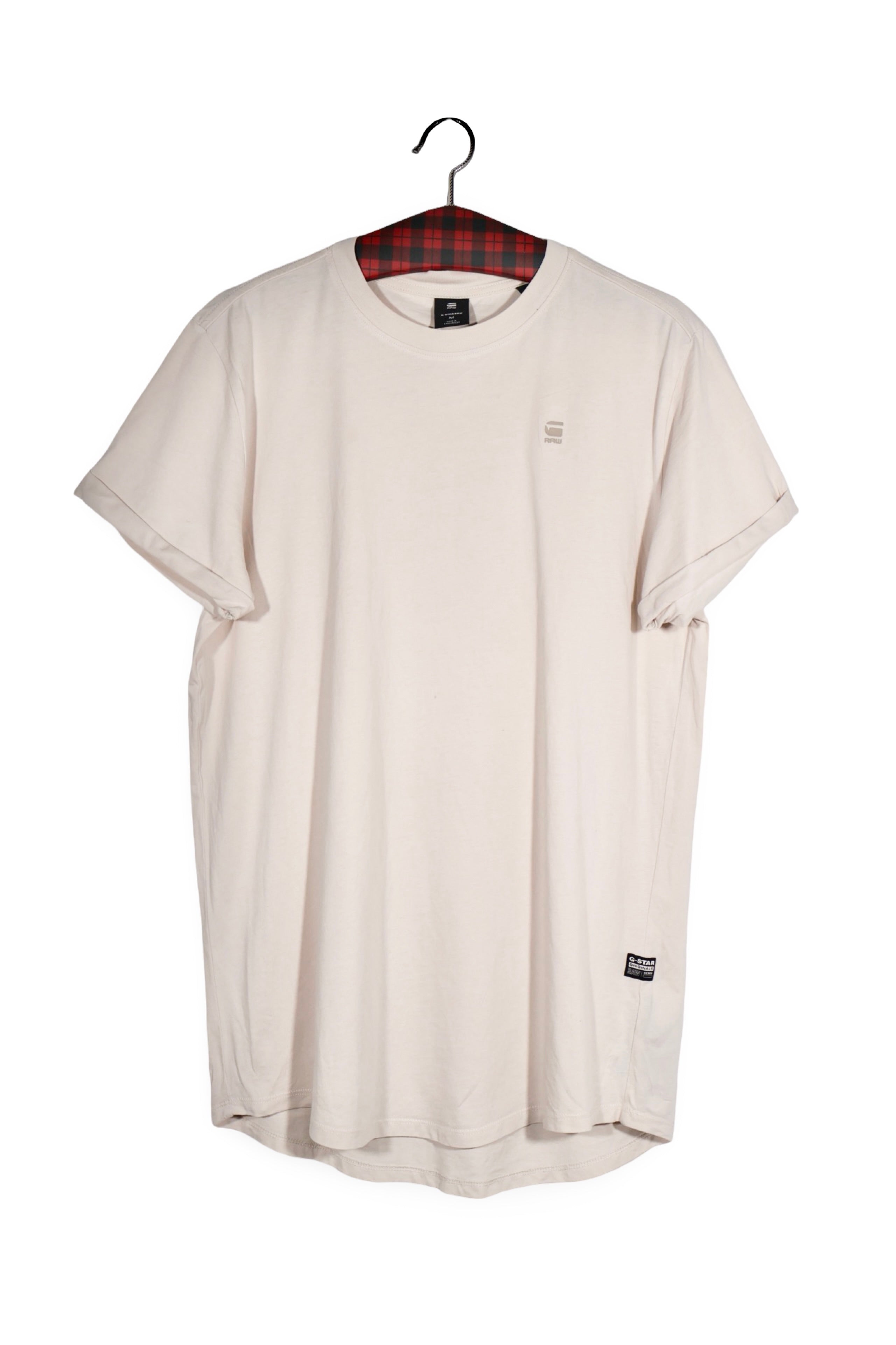 Tricou - G-STAR alb murdar din bumbac cu croială relaxată – M – Bărbați - fata
