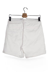 Pantaloni scurți - Scotch&Soda alb crem din bumbac cu croiala dreapta – S – Femei