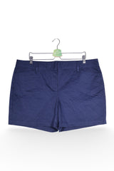 Pantaloni scurți - Lands' End bleumarin din bumbac cu croială simplă – XXL – Femei - fata