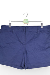 Pantaloni scurți - Lands' End bleumarin din bumbac cu croială simplă – XXL – Femei - detaliu