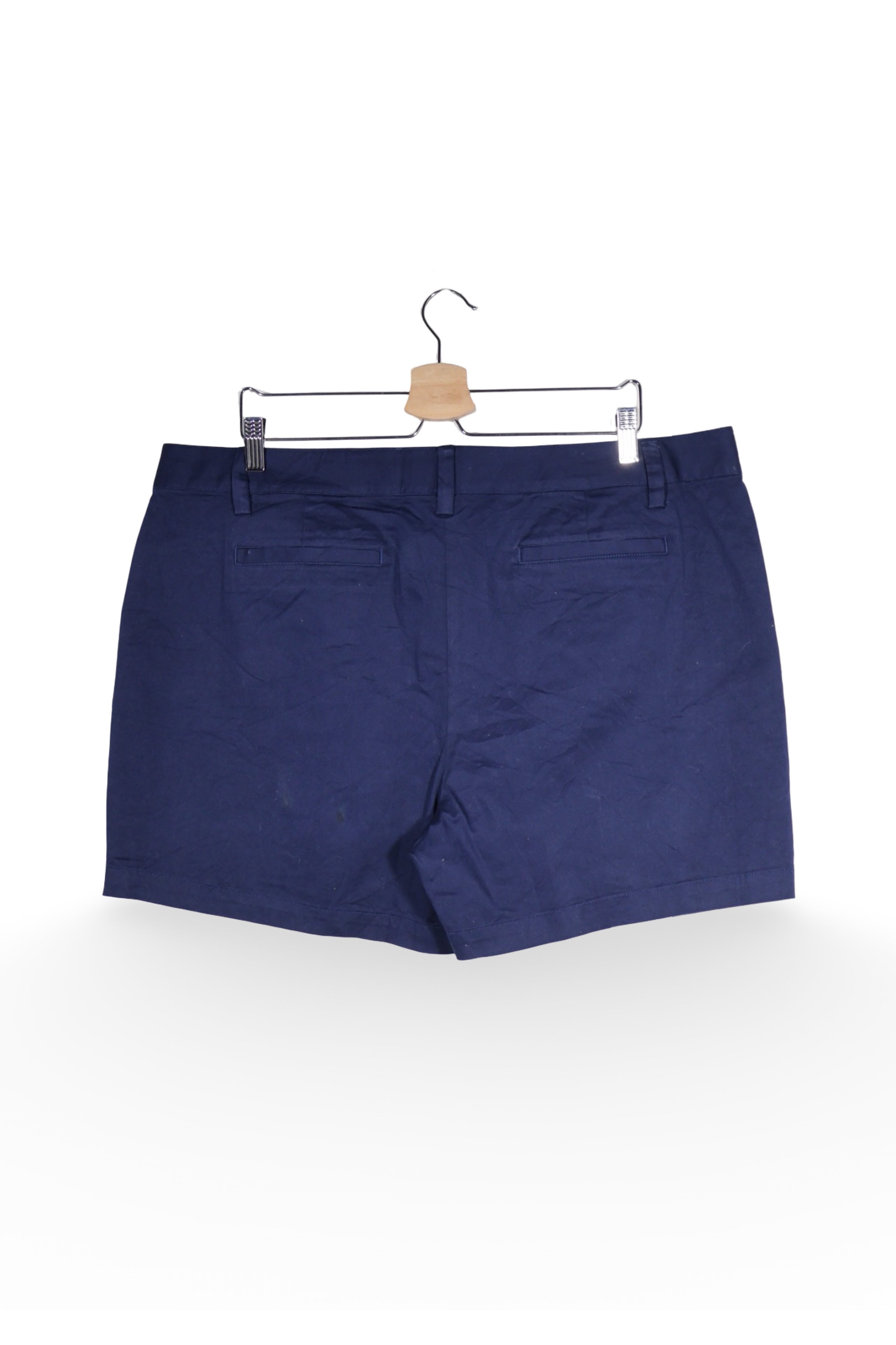 Pantaloni scurți - Lands' End bleumarin din bumbac cu croială simplă – XXL – Femei - spate